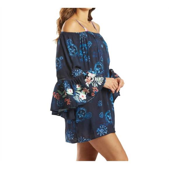 NEW JOHNNY WAS annia off the shoulder cover up in multi - Picture 2 of 3